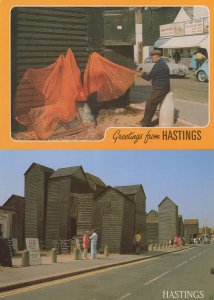 Hastings Fishing Shops Eels Traders 2x Postcard s