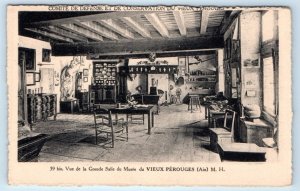 Vue de la Grande Salle du Musee du Vieux- Perouges FRANCE Postcard