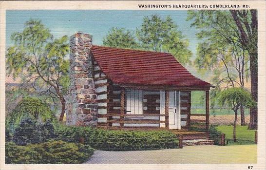 Washingtons Headquarters Cumberland Maryland 1942