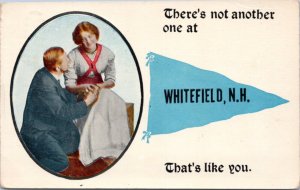 Postcard Pennant Romance NH Whitefield There's not another one that's like you