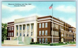 CHANUTE, Kansas KS ~ Memorial Building CITY HALL c1950s Neosho County Postcard
