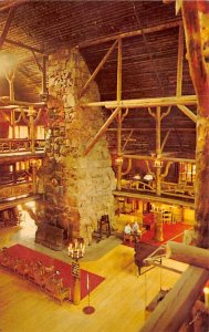 Old Faithful inn lobby Yellowstone National Park, USA National Parks 1970 