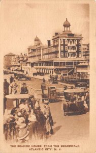 Atlantic City New Jersey Seaside House, From Boardwalk, Vintage Postcard U18408