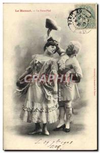 Old Postcard Dance Minuet The walk passes