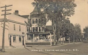 Center Ossipee NH Main Street Post office Real Photo Postcard