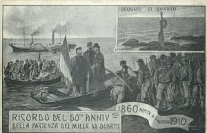 Italian general revolutionary patriot Giuseppe Garibaldi remembrance Genova 1910 