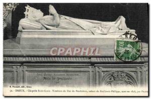 Old Postcard Dreux Chapelle Saint Louis Tomb of the Duke of Penthievre child ...
