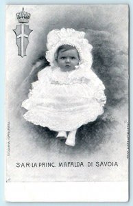 Italian Royalty PRINCESS MAFALDA of SAVOIA ca 1902 UDB Italy  Postcard