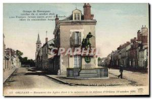 Old Postcard Army War of 1870 high Aydes Orleans Monument to the memory of th...