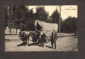 ID Covered Wagon Western Oregon Trail Monument Expedition Boise Idaho Postcard