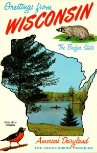 Wisconsin Greetings From The Badger State America's Dairyland