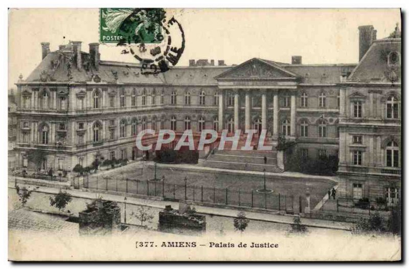 Old Postcard Amiens Courthouse