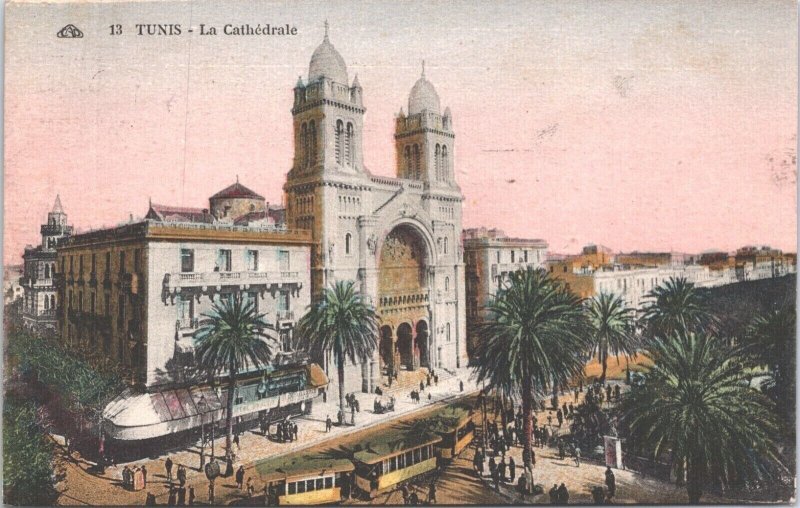 Tunisia Tunis La Cathedrale Vintage Postcard 09.51