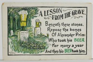 BEER Lesson From The Grave Beneath these Stones Antwerp to La Grange Postcard O2