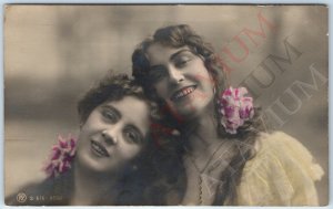 1907 Young Ladies Smile Friend RPPC Ugly Rotten Teeth Girl Women Real Photo A193