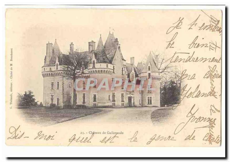 Old Postcard Chateau de Gallerande