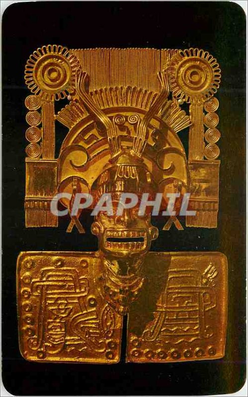 Postcard Mexico Modern reproduction of the God of Death in solid gold one of ...