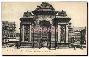 Old Postcard Lille La Porte De Paris