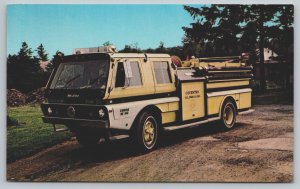 Fire Truck Engine - Fireman Postcard - Coventry - New York - 1974 Ward Lefrance