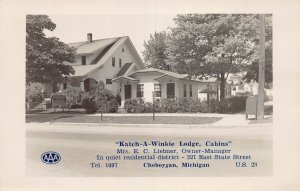 J81/ Cheboygan Michigan RPPC Postcard c1950s Katch-A-Winkie Lodge  282