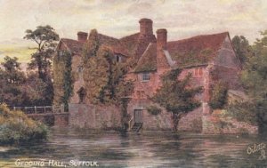 Gedding Hall Suffolk Oilette Stately Home Old Postcard
