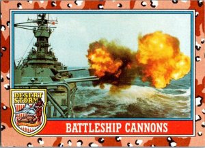 Military 1991 Topps Dessert Storm Card Battleship Cannons sk21315