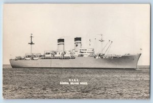 U S N S Steamer Ship Postcard RPPC Photo General William Weigel c1950's Vintage