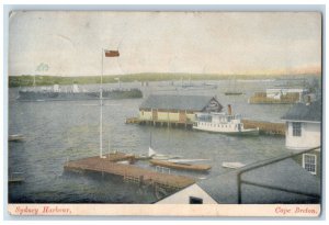 c1910 Sydney Harbour Cape Breton Nova Scotia Canada Posted Antique Postcard