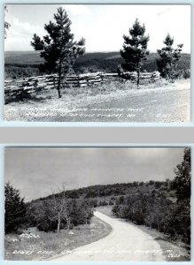 2 RPPC Postcards SHEPHERD OF THE HILLS COUNTRY, MO ~ Dewey Bald, Compton Ridge