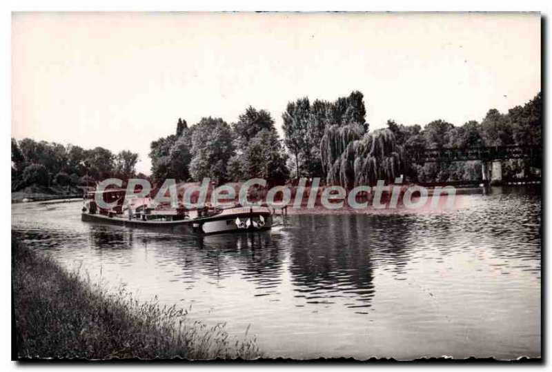 Postcard Old Oise Pontoise Edges to Locks