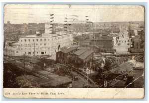 1909 Bird's Eye View Exterior Building Sioux City Iowa Vintage Antique Postcard