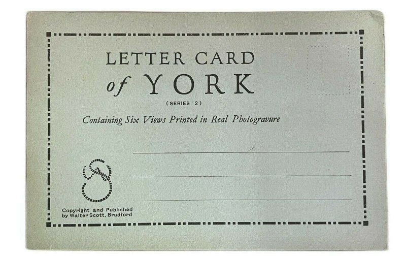 Leporello booklet letter card York 6 pictorials letter cards 