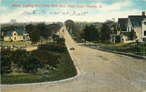 c1910 Postcard; Cedar Rapids IA Residence Section, Looking East from First Ave.