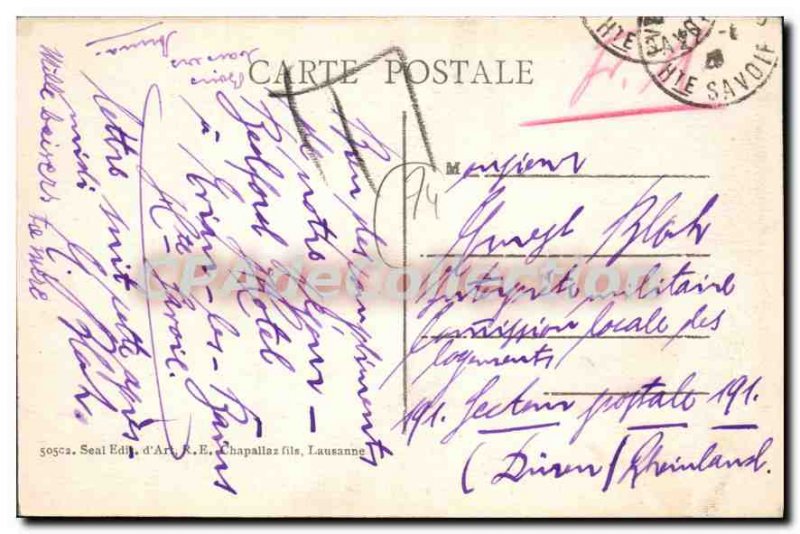 Old Postcard Evian by this Htel Hermitage