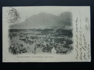 South Africa CAPE TOWN Saturday Market on the Parade c1902 UB Postcard by G.W.W.