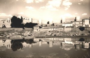 Spain Avila Partial View Walls and St Segundo Church Vintage RPPC B92