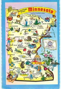 Postcards near me Minnesota map # 1443A
