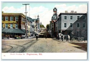 c1910's North Potomac Street Hagerstown Maryland MD Unposted Vintage Postcard