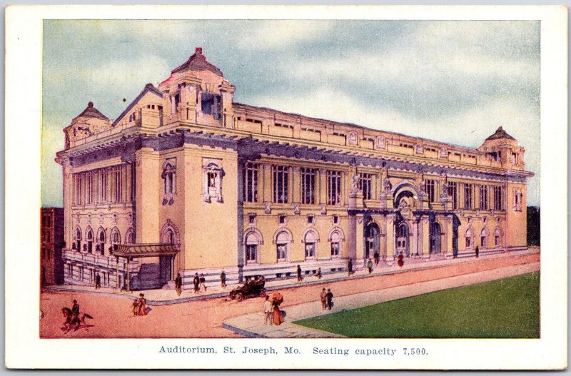 Auditorium Saint Joseph Missouri MO 7500 Seating Capacity Building Postcard