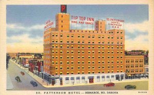 Ed Patterson Hotel Bismarck North Dakota 1940s linen postcard