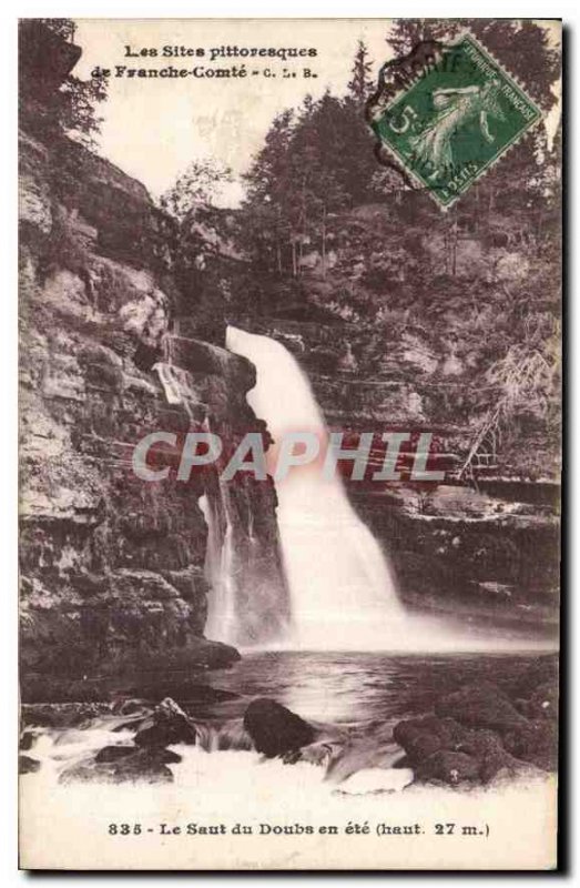 Old Postcard The picturesque sites of Franche Comte Doubs The jump was