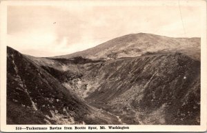 RPPC Tuckermans Ravine from Bootts Spur, Mt Washington NH Vintage Postcard W45