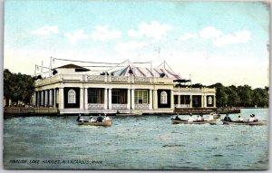 Minneapolis Minnesota MN, 1908 Lake Harriet, Pavilion, Boating, Vintage Postcard