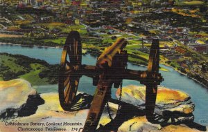 Civil War, Confederate Gun Battery, Lookout Mtn, Chattanooga, TN, Old Postcard