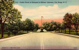 North Carolina Fort Bragg Traffic Circle At Entrance To Officers' Quarte...