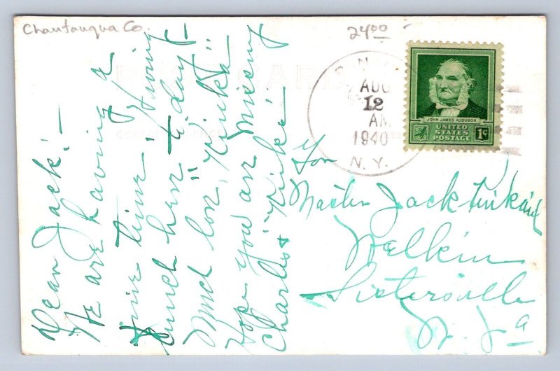 PC1/ Panama Rocks New York RPPC Postcard c1910 Interior Davis Dining Room 587