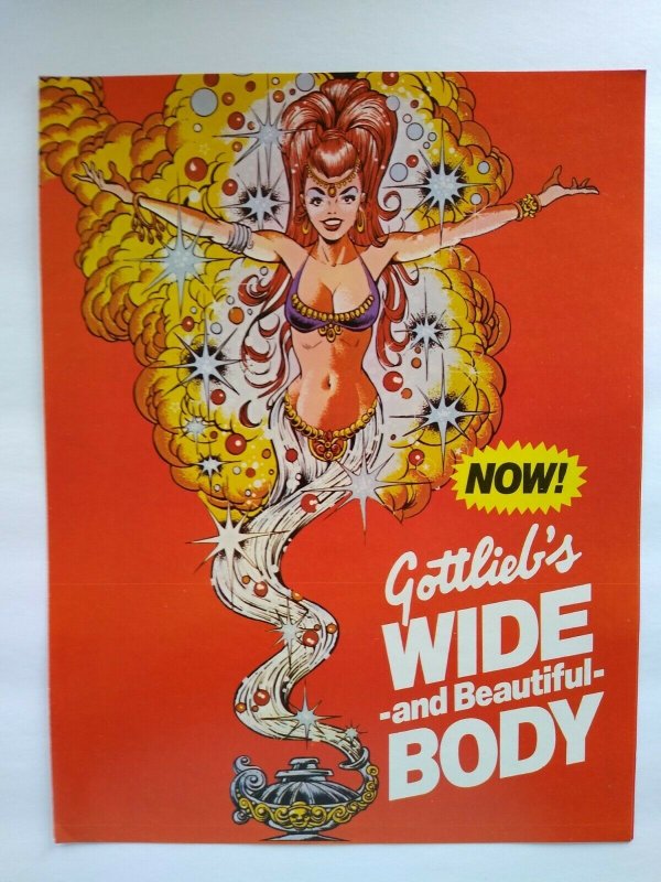 Genie Pinball Machine FLYER Original Gottlieb 1979 Arabian Magic Sexy Women Art