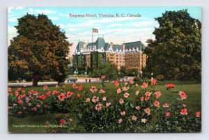 Empress Hotel and Gardens Victoria BC Canada UNP DB Postcard L14