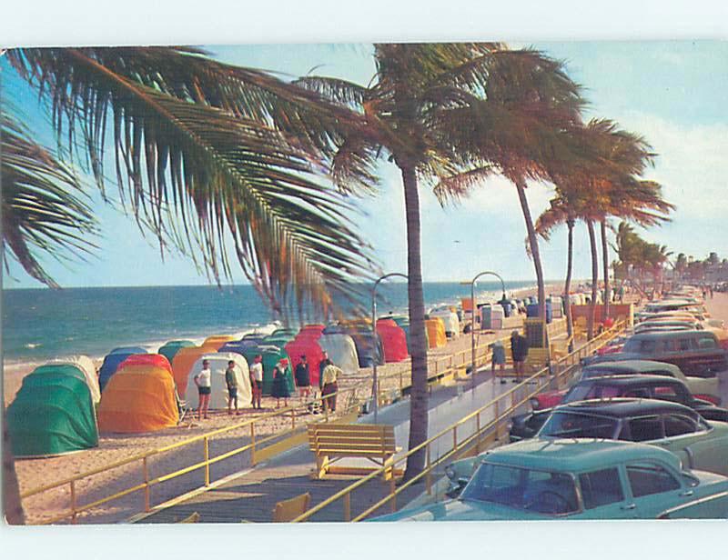 Pre-1980 BEACH SCENE Fort Lauderdale Florida FL AE9202