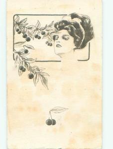 Divided-Back PRETTY WOMAN Risque Interest Postcard AA8234